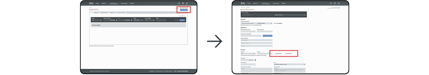 Daueraufträge erstellen und bearbeiten