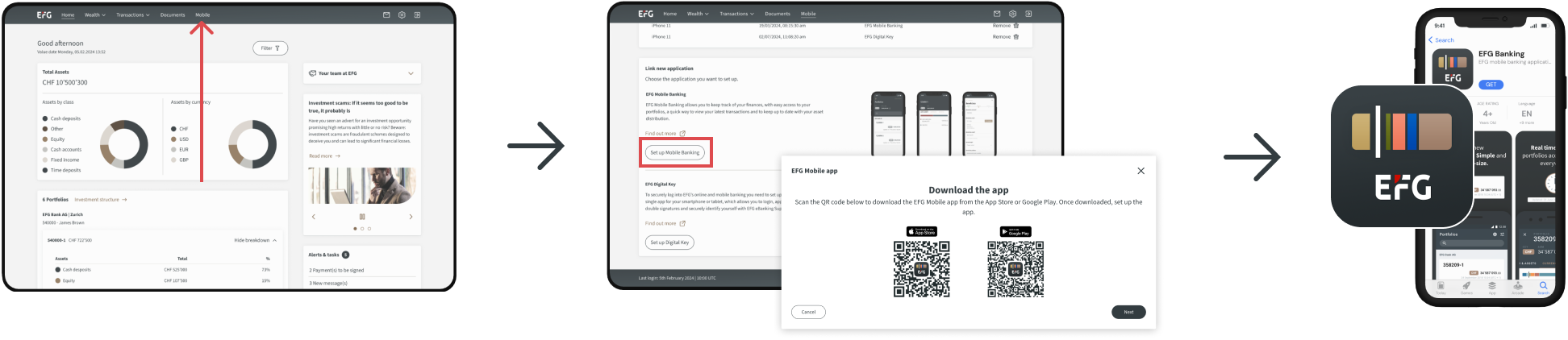 Step-by-step guide to setting up the mobile app